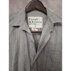 Frank & Eileen Button Up Shirt Women's Sz M Career Luxury Office Cotton Italy